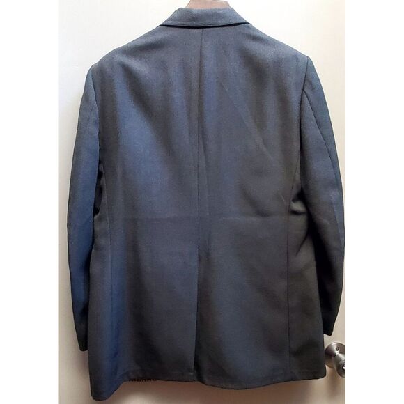 VTG Manstyle Leisure Blazer 70's Grey Poly Disco Western Collar Pockets 42R Belk - Picture 5 of 16